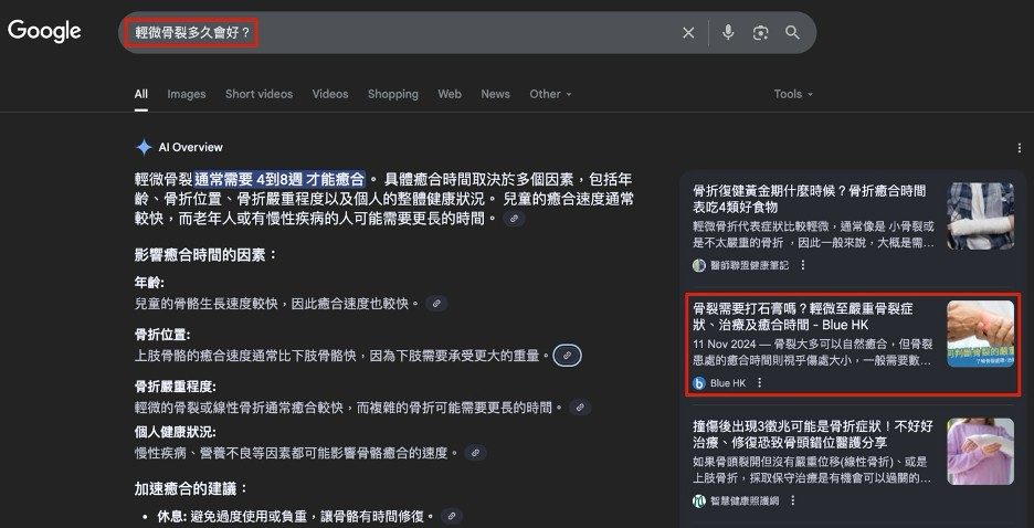 How Google AIO looks like
